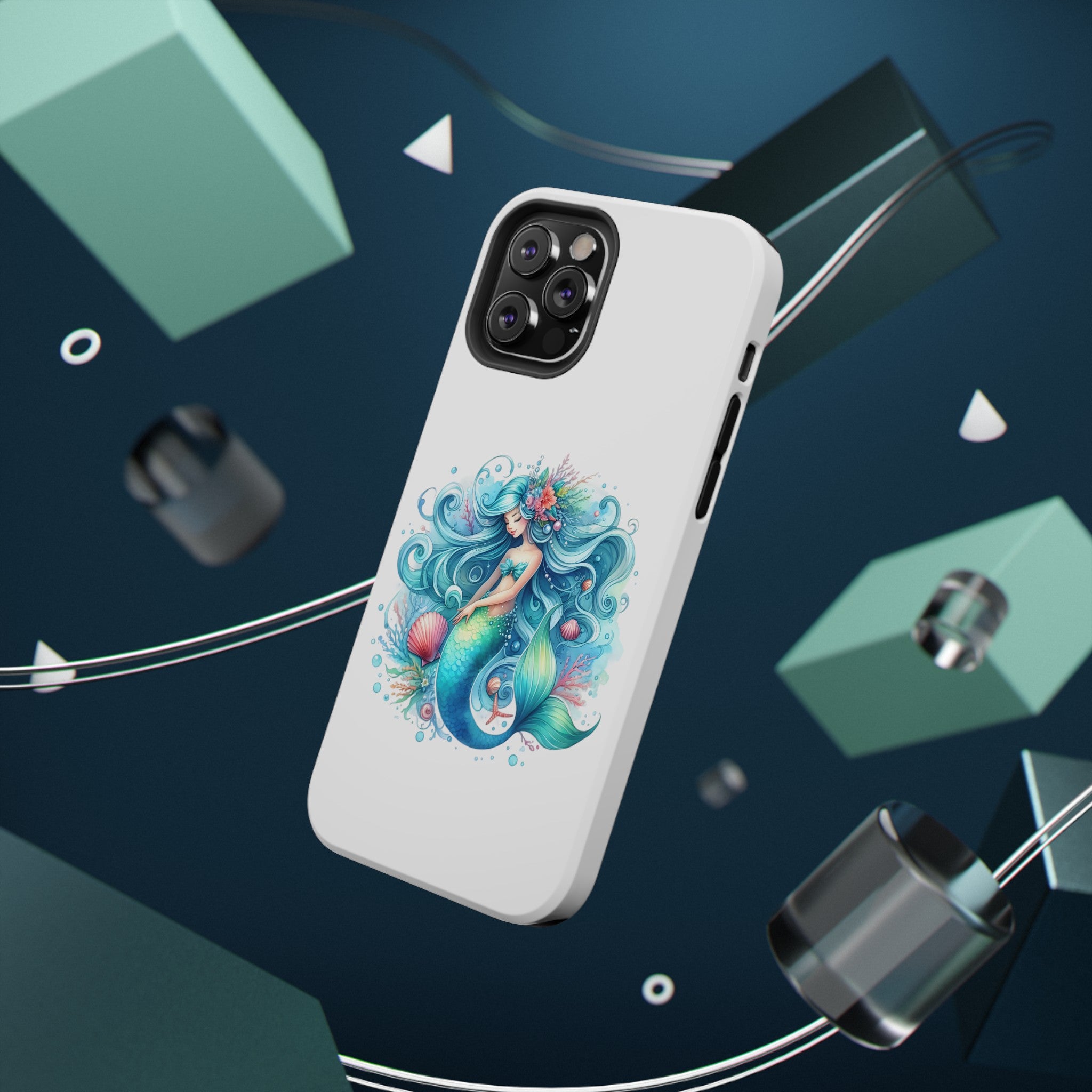 Dreamy Mermaid White Case for phone – Impact Resistant
