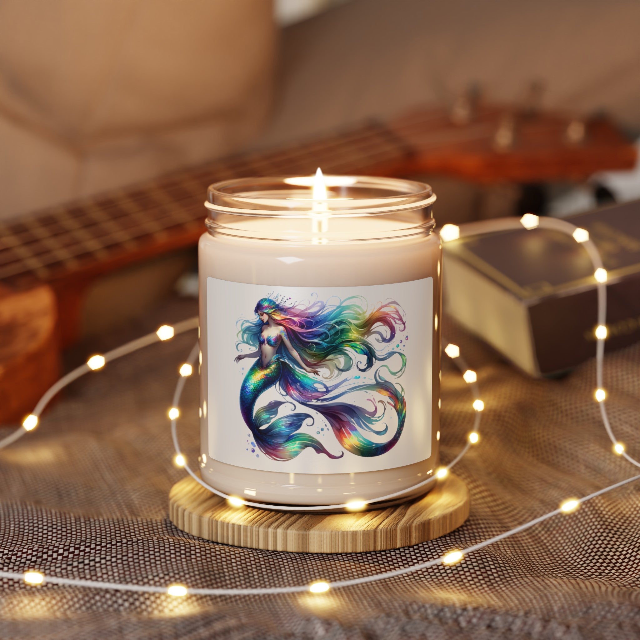 Rainbow mermaid Scented Soy Candle, 9oz