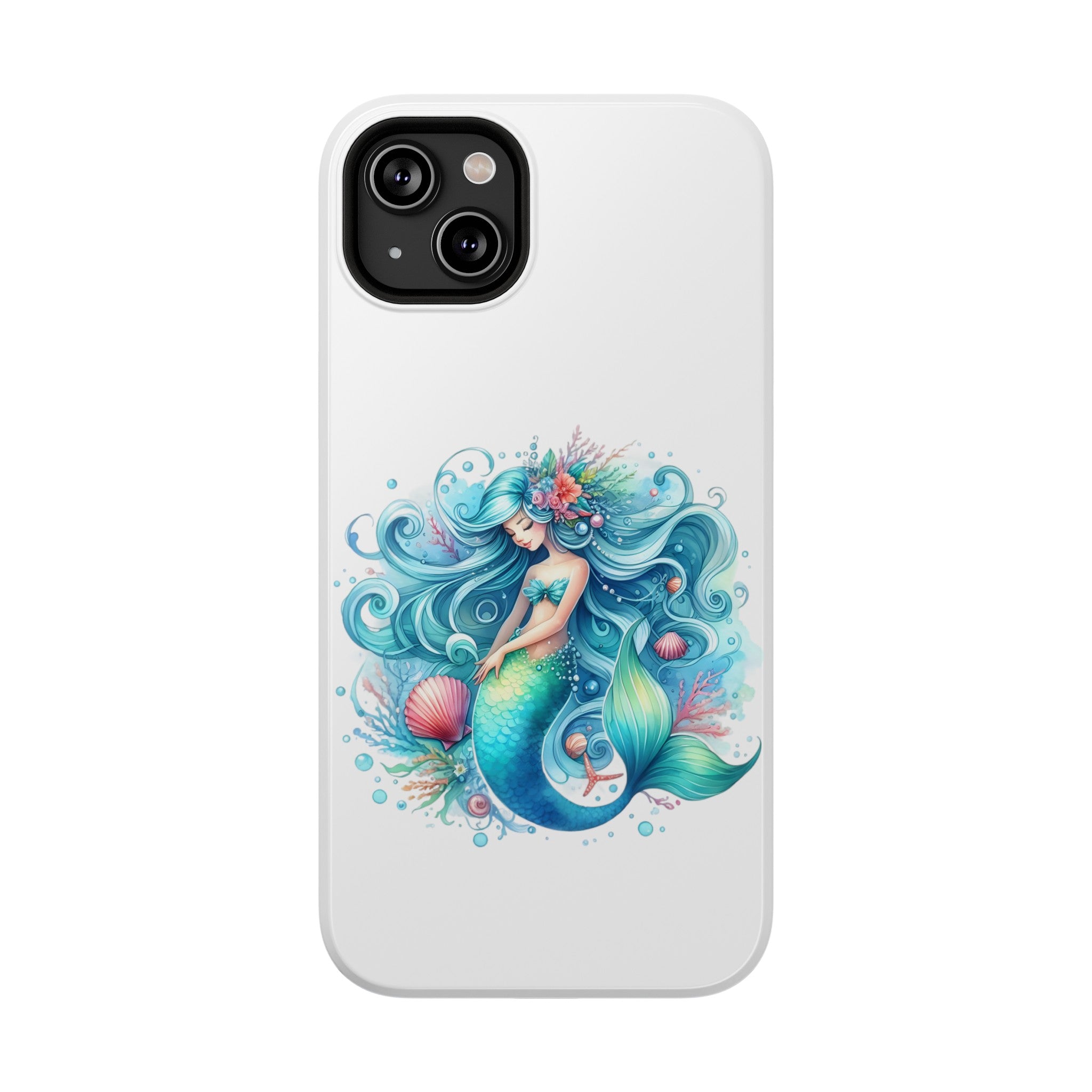 Dreamy Mermaid White Case for phone – Impact Resistant