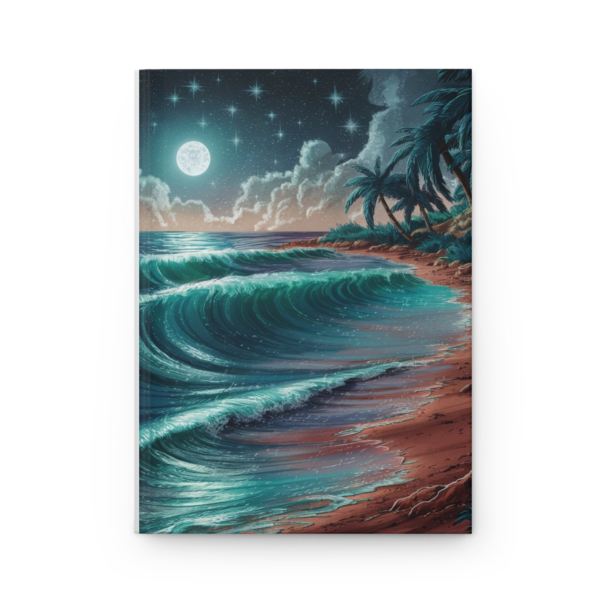 Starry Beach Hardcover Journal