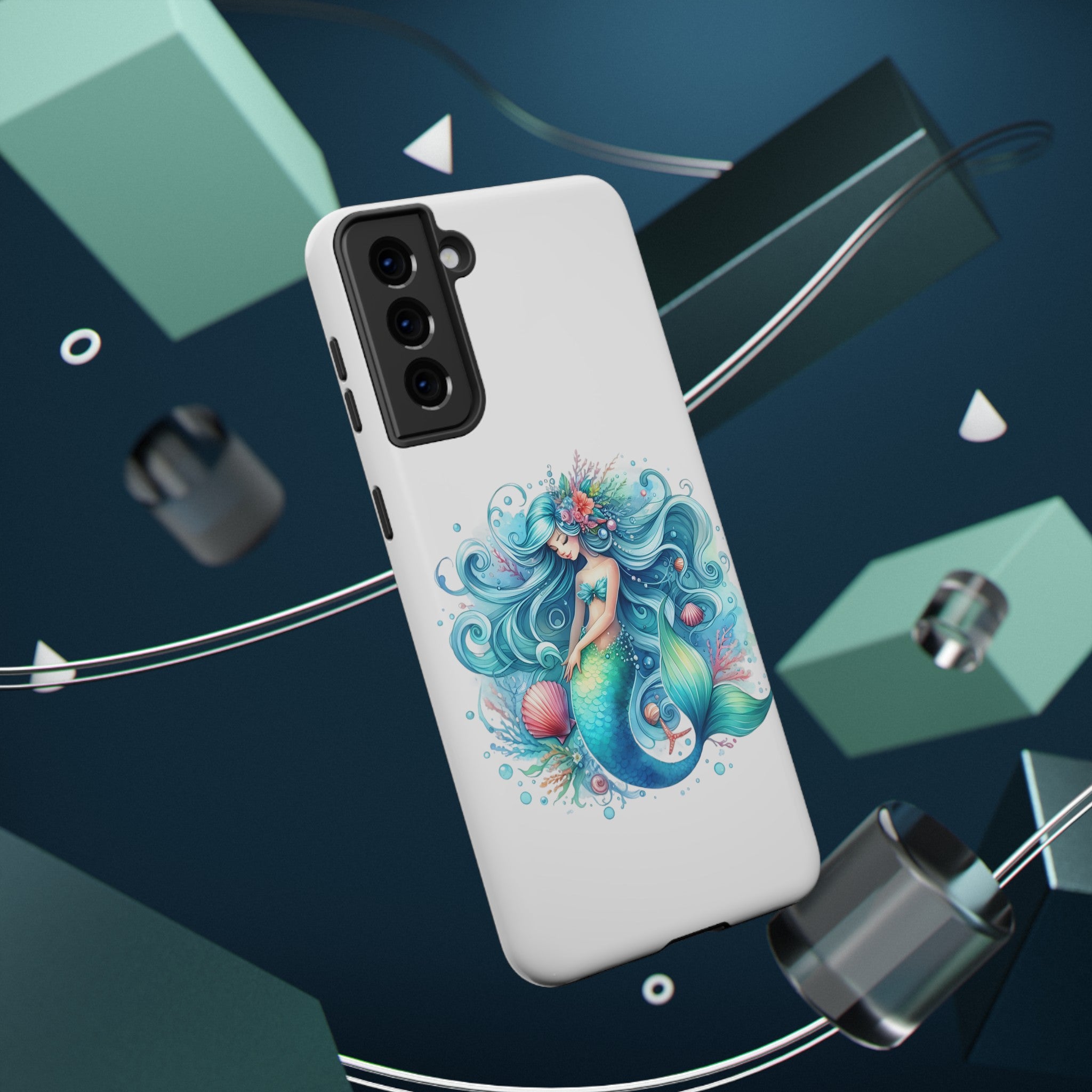 Dreamy Mermaid White Case for phone – Impact Resistant