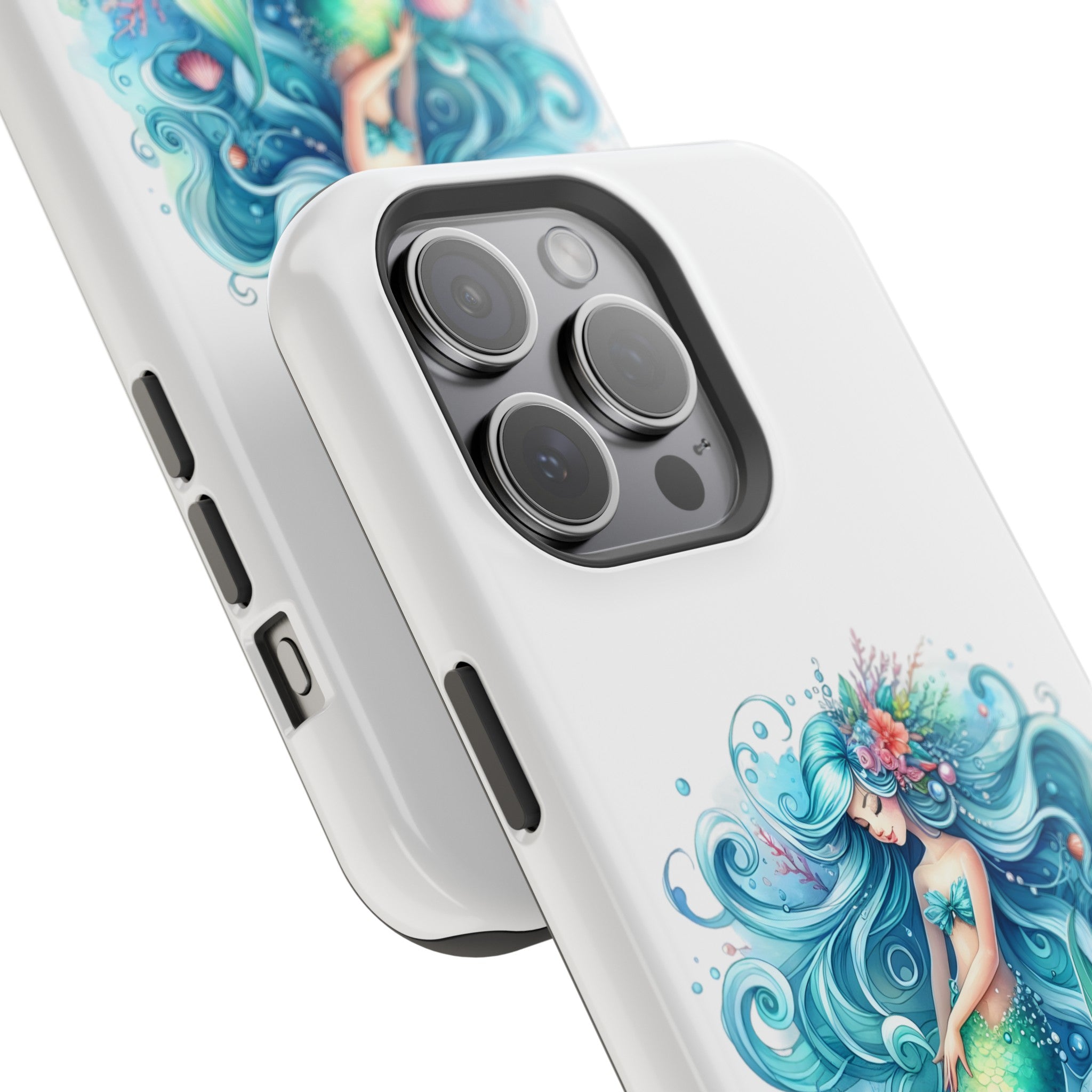 Dreamy Mermaid White Case for phone – Impact Resistant