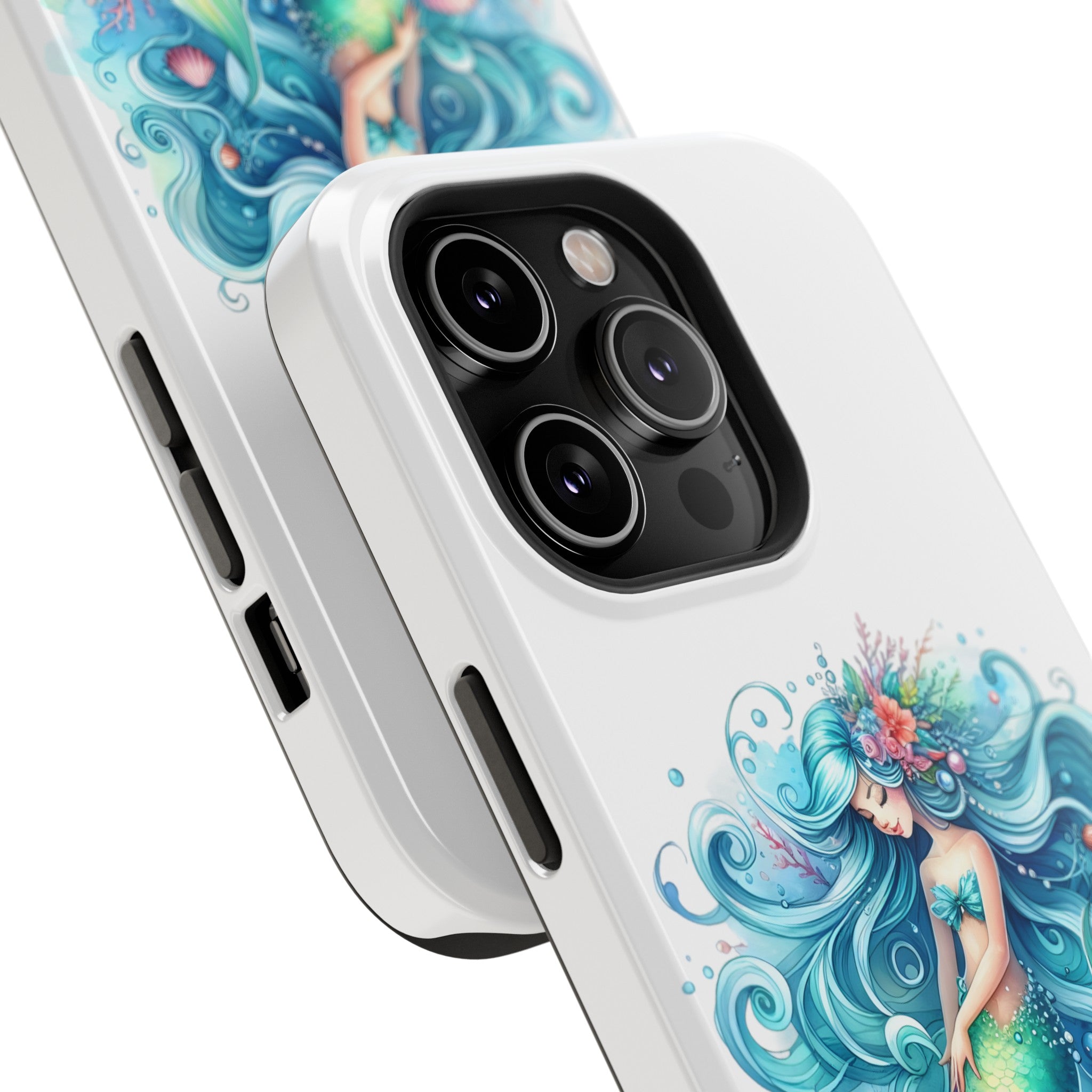 Dreamy Mermaid White Case for phone – Impact Resistant