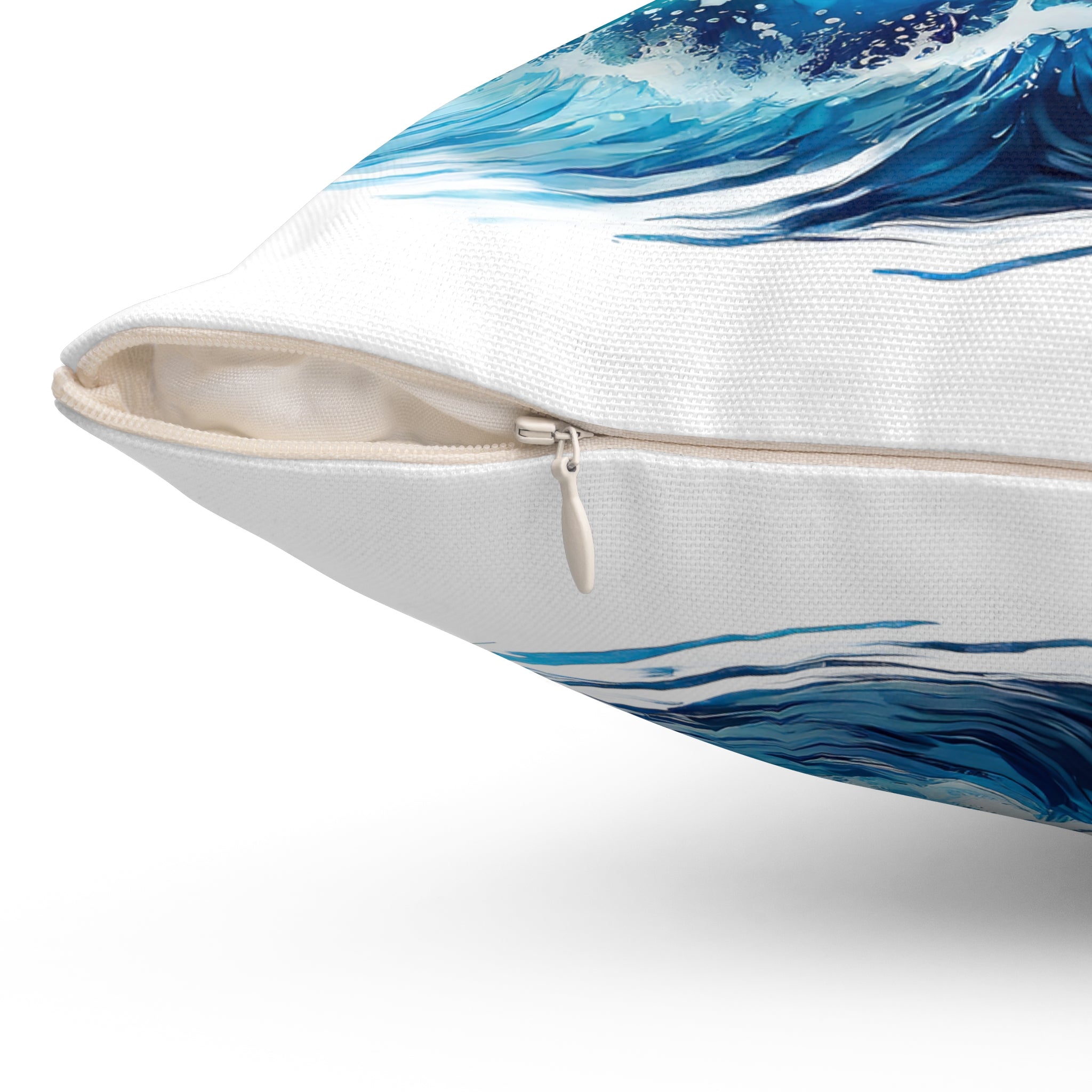 Rainbow dolphin Spun Polyester Square Pillow