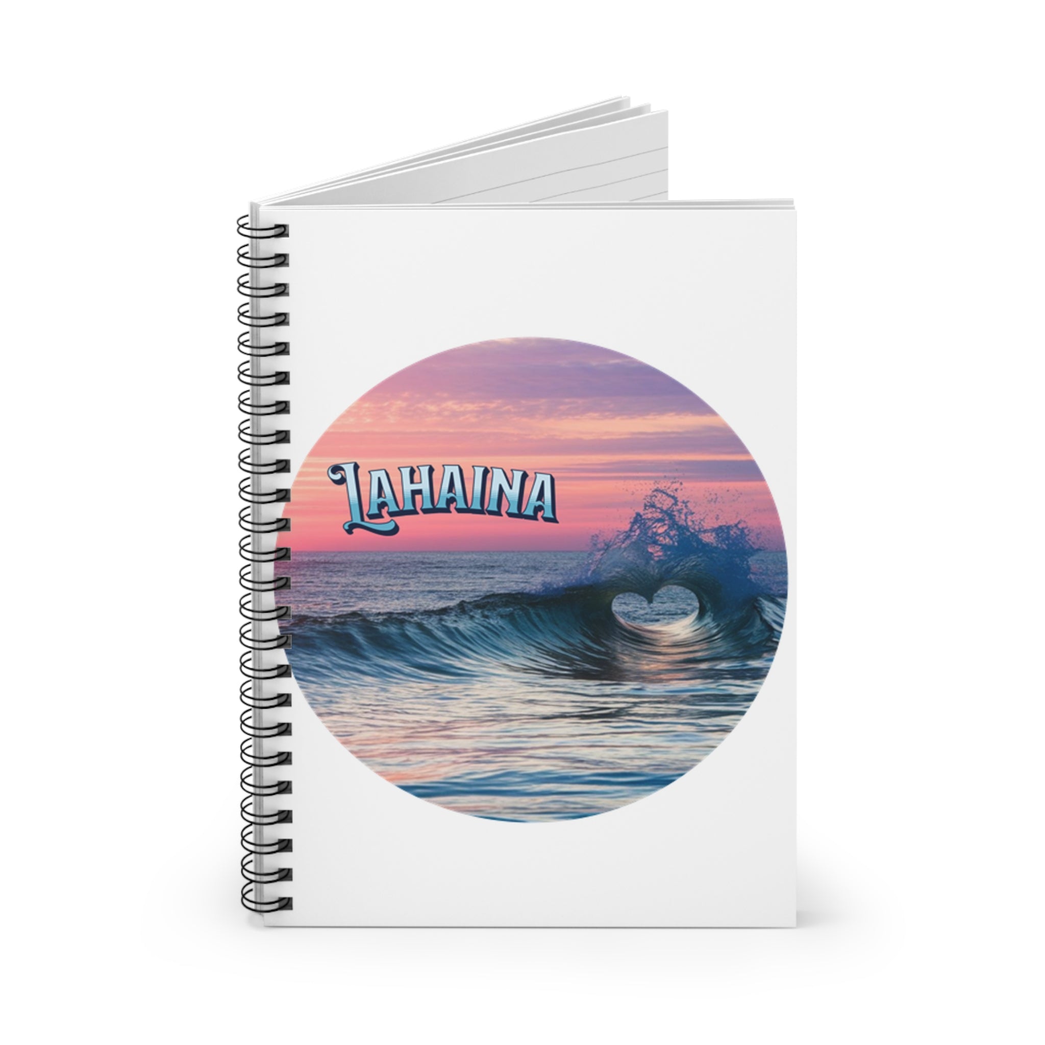 Lahaina Heart Wave Notebook