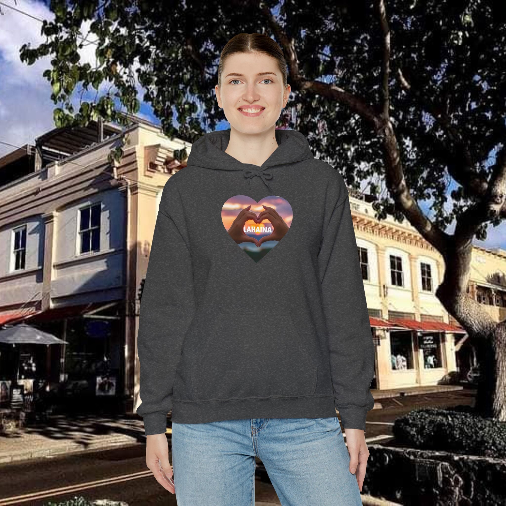 Lahaina beach Hooded Sweatshirt Unisex Heavy Blend