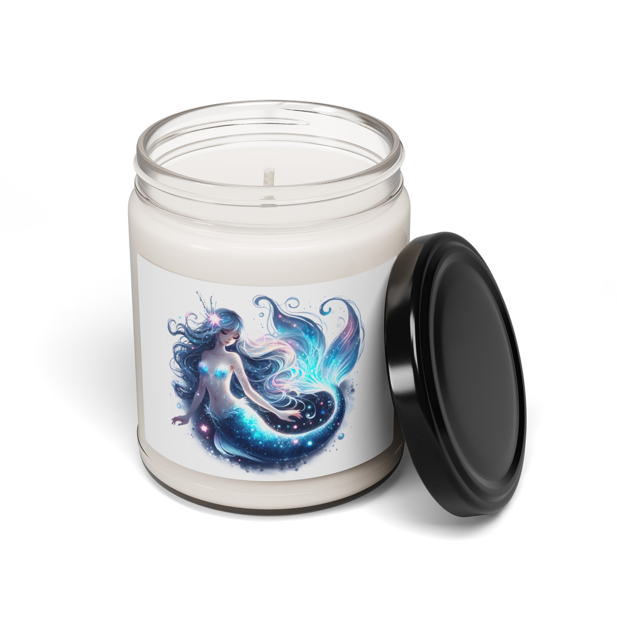 Blue mermaid scented Soy Candle, 9oz