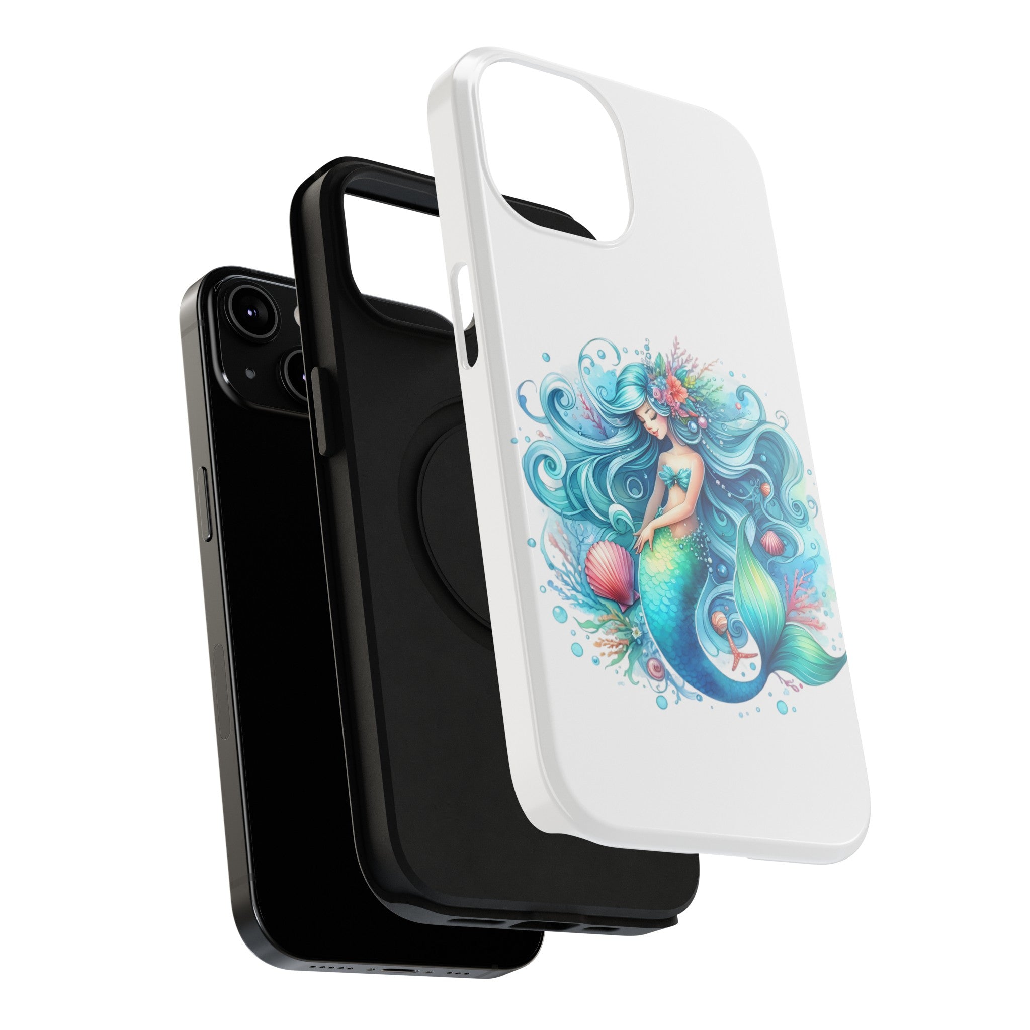 Dreamy Mermaid White Case for phone – Impact Resistant