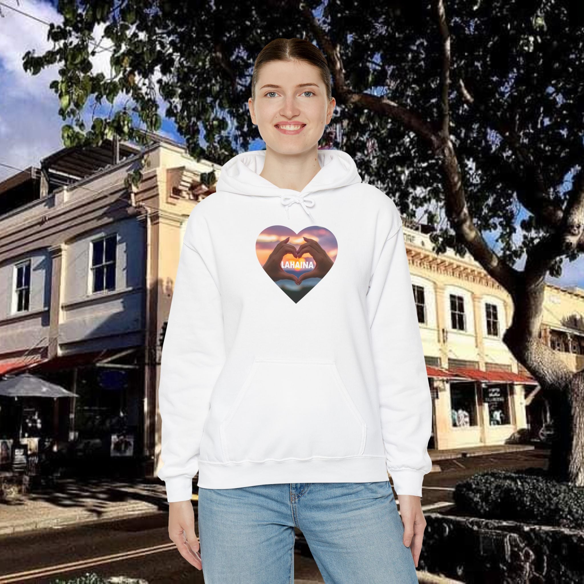 Lahaina beach Hooded Sweatshirt Unisex Heavy Blend