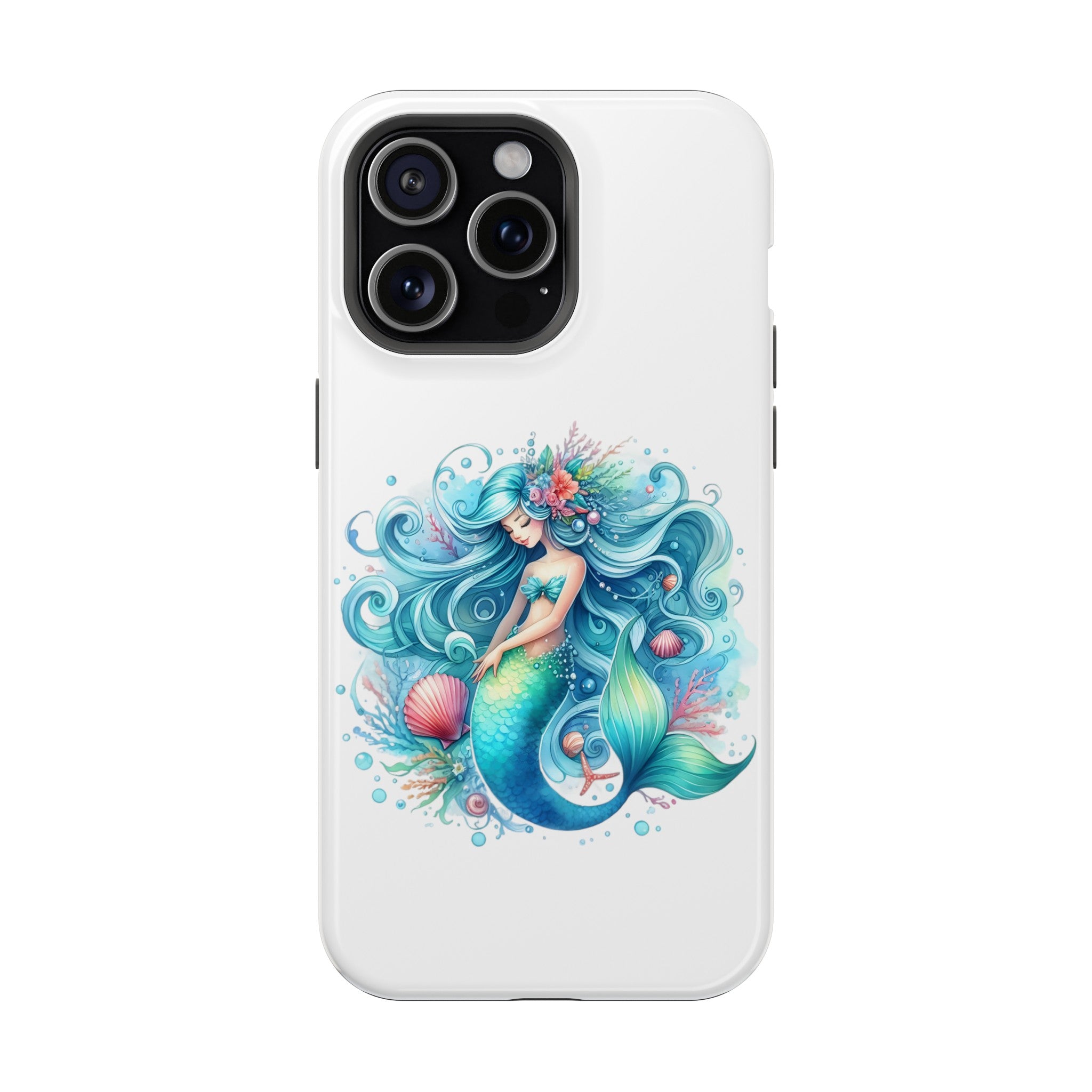 Dreamy Mermaid White Case for phone – Impact Resistant