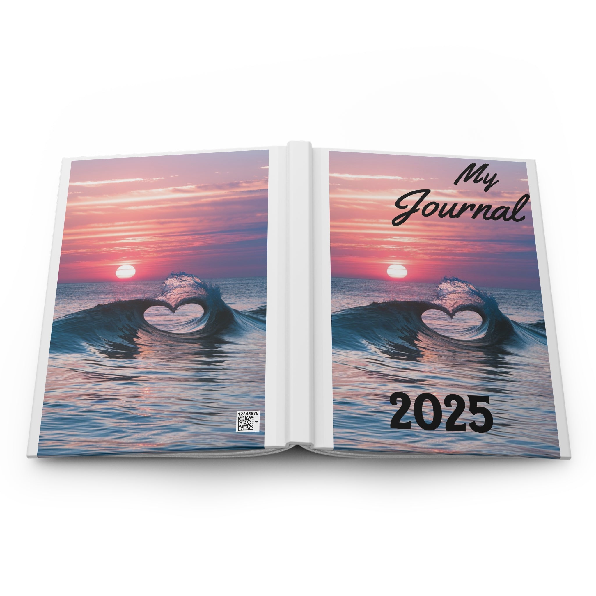 Heart wave Hardcover Journal Matte