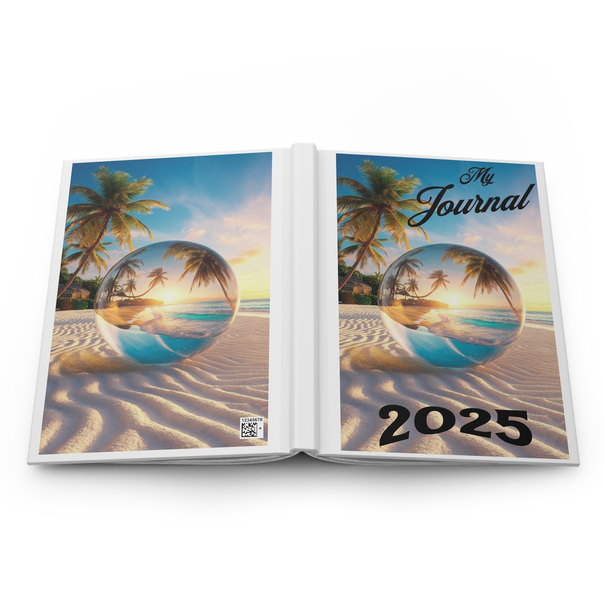 Beach design Hardcover Journal Matte