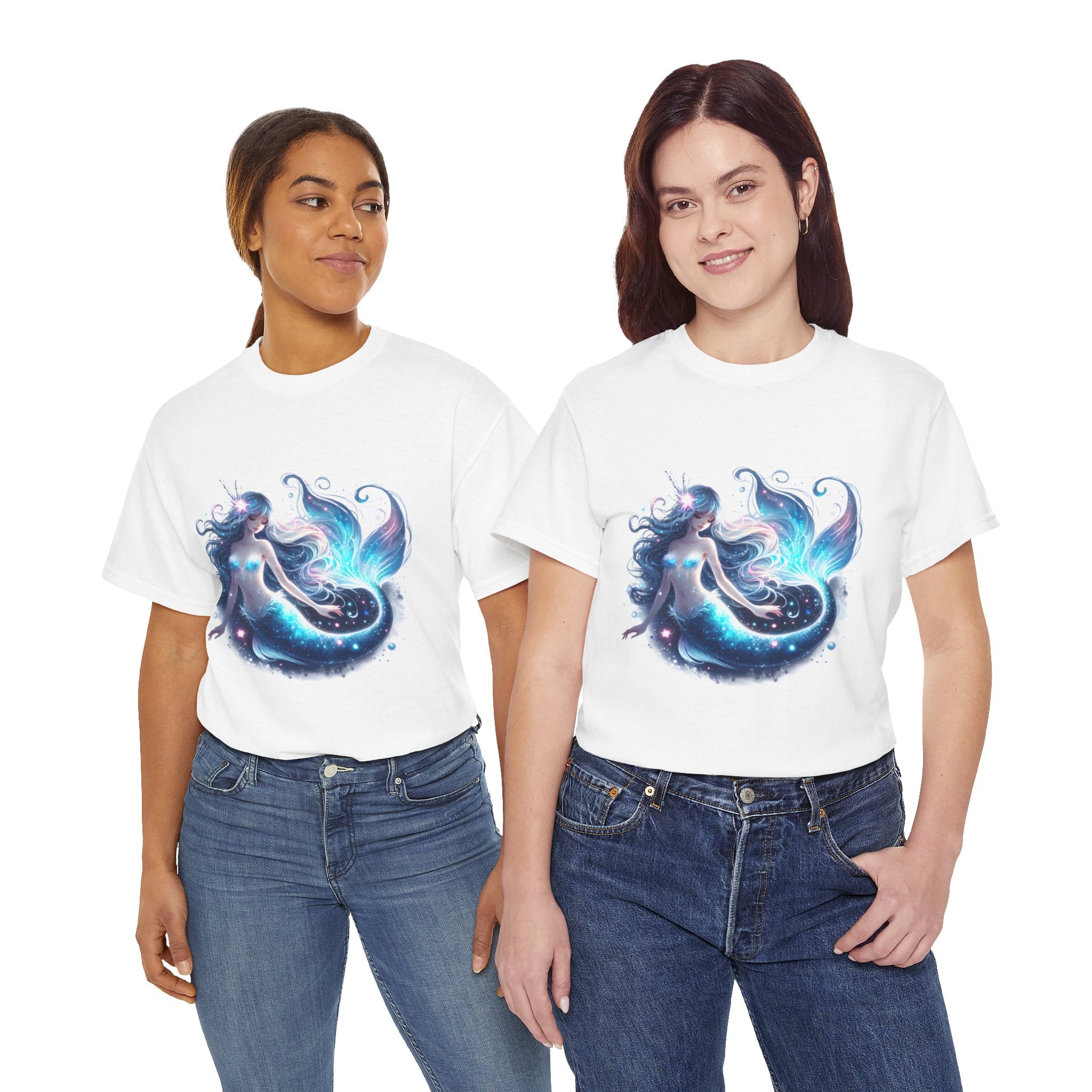 Blue Mermaid Heavy Cotton Tee shirt Unisex