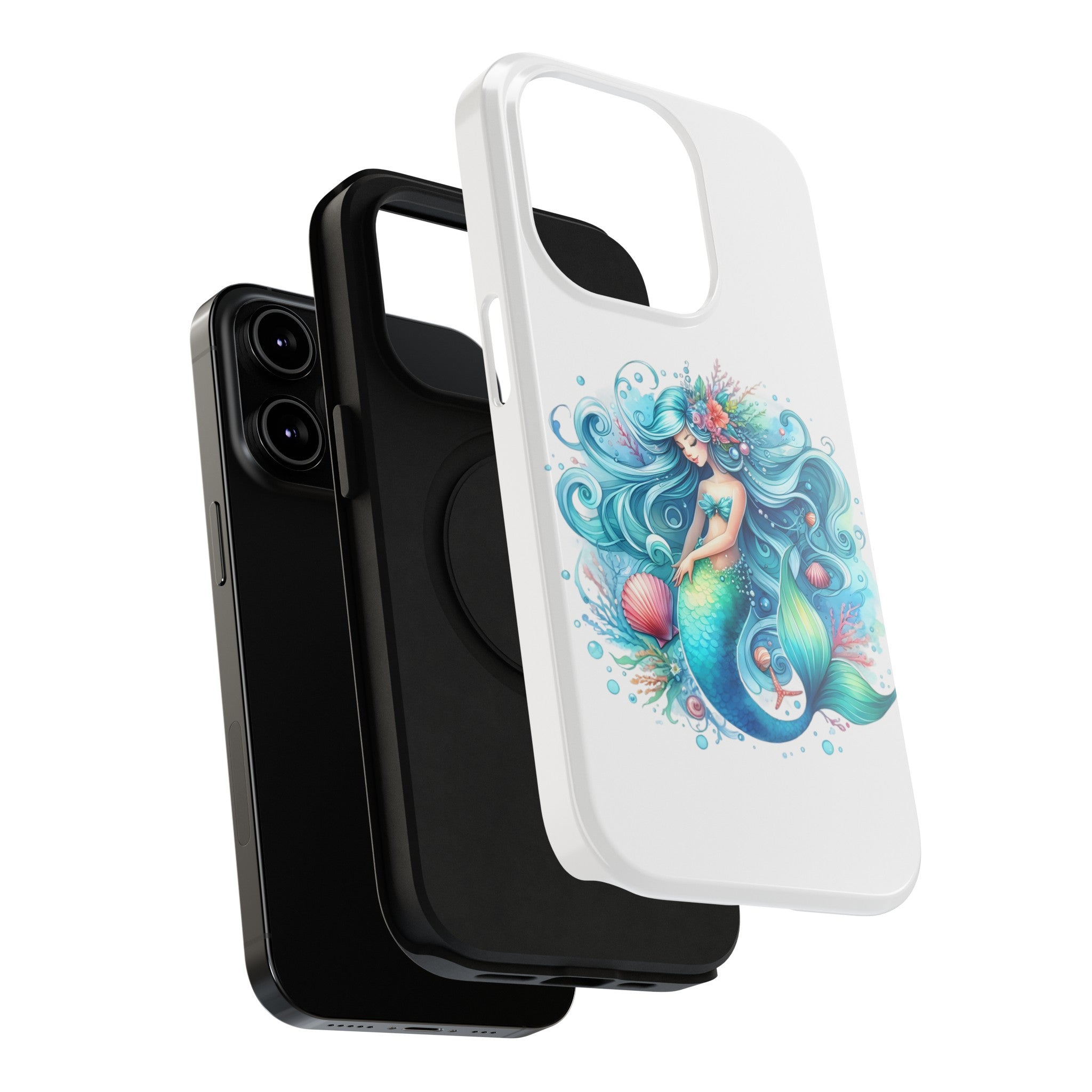 Dreamy Mermaid White Case for phone – Impact Resistant