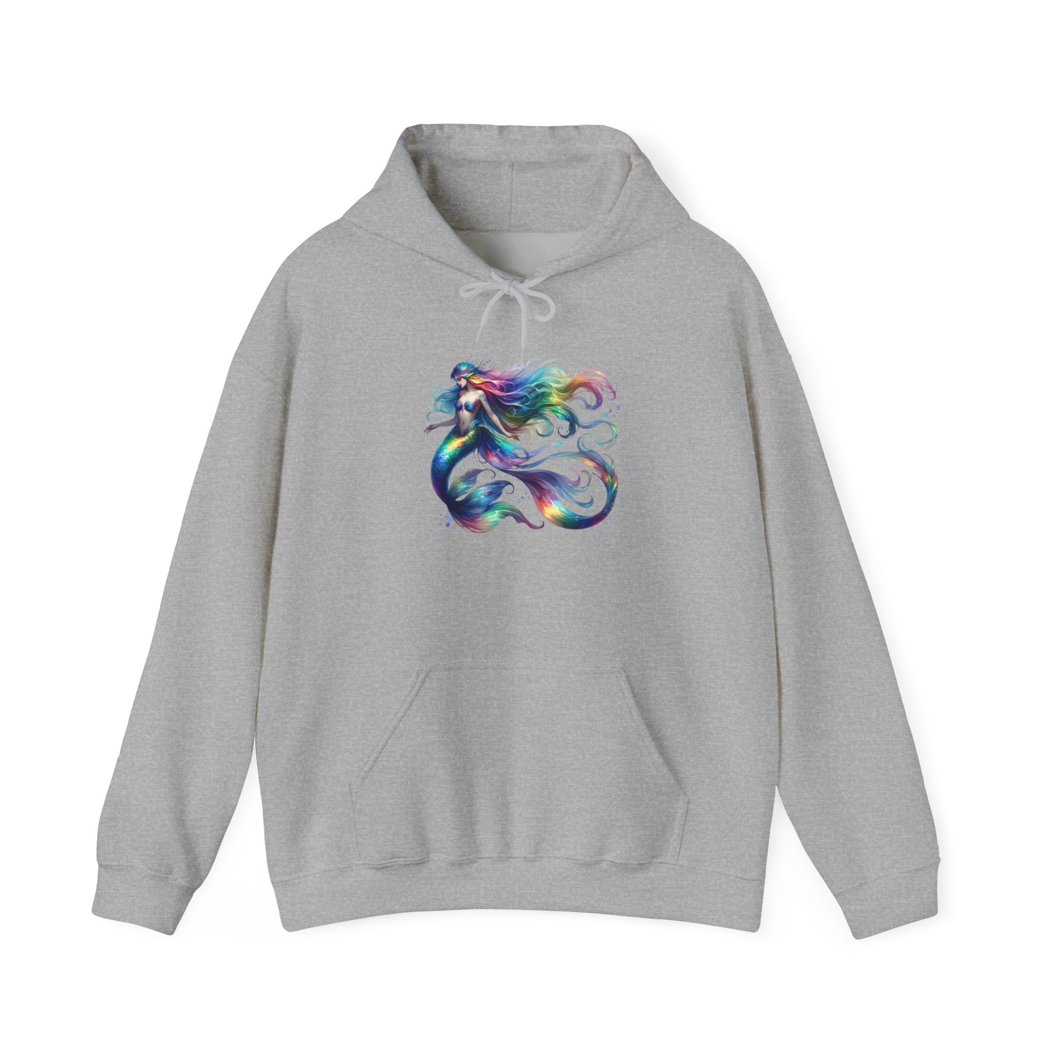 Rainbow Mermaid Hooded Sweatshirt Unisex Heavy Blend