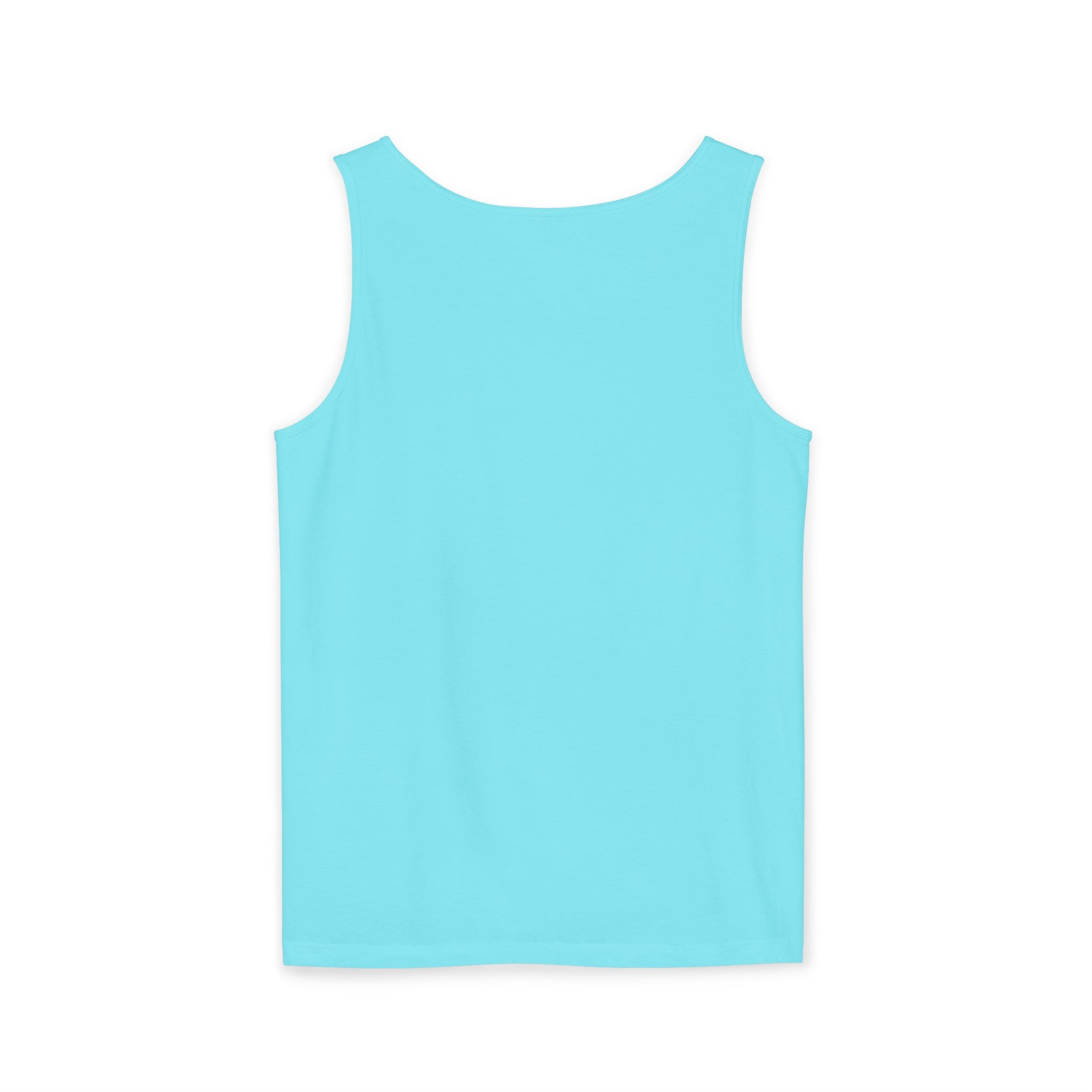 Colorful Dolphin Black Tank Top – Unisex Garment-Dyed Comfort