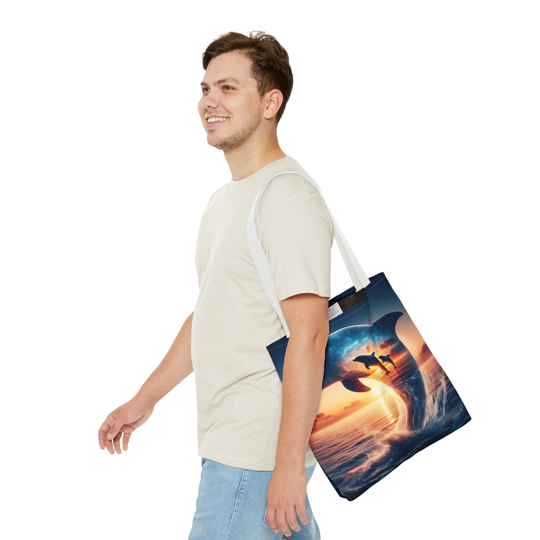 3 dolphin Tote Bag (AOP)