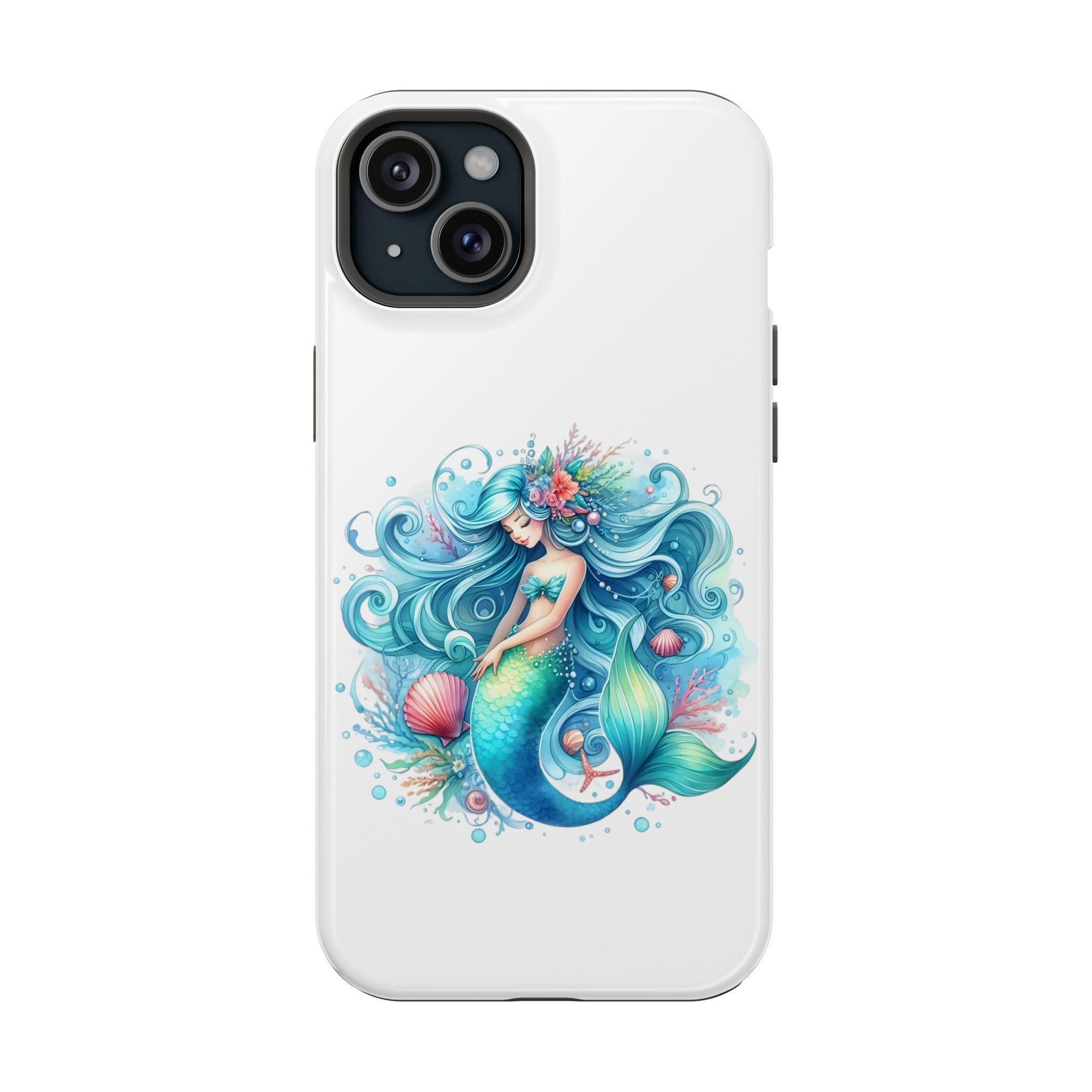 Dreamy Mermaid White Case for phone – Impact Resistant