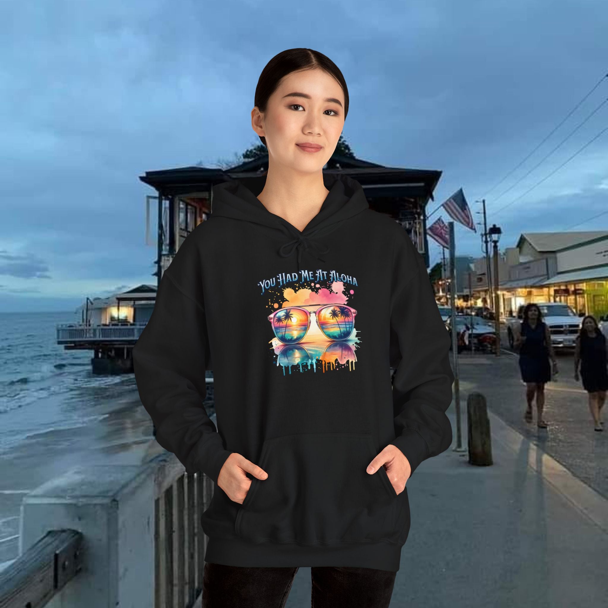 You Had Me At Aloha Hooded Sweatshirt Unisex Heavy Blend