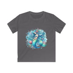 Sleepy Mermaid Kids' Black Tee – Softstyle Comfort