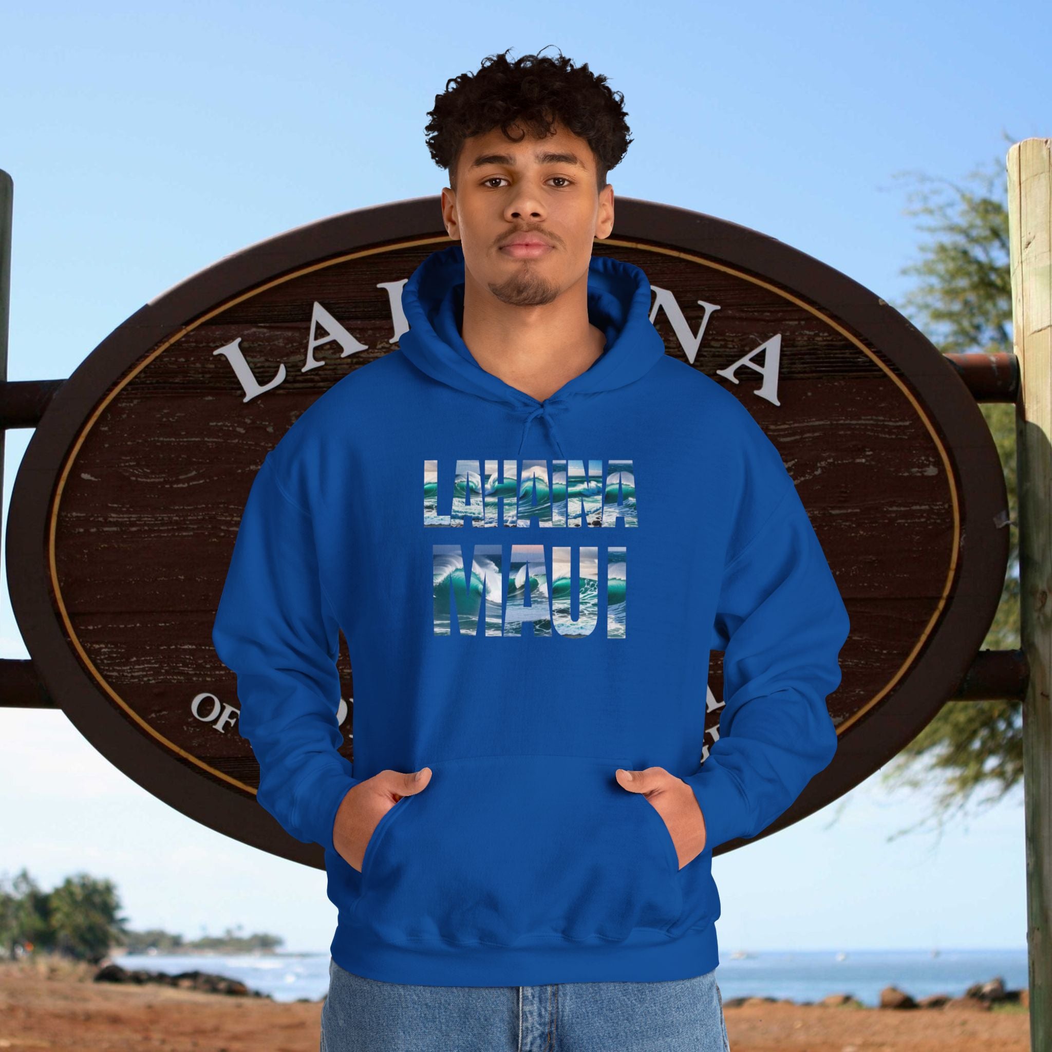 Lahaina Maui Hooded Sweatshirt Unisex Heavy Blend