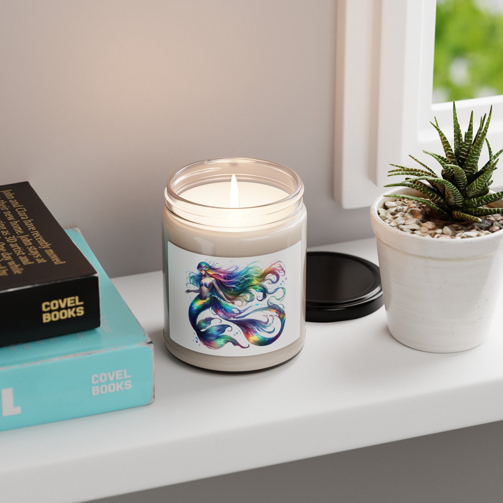 Rainbow mermaid Scented Soy Candle, 9oz