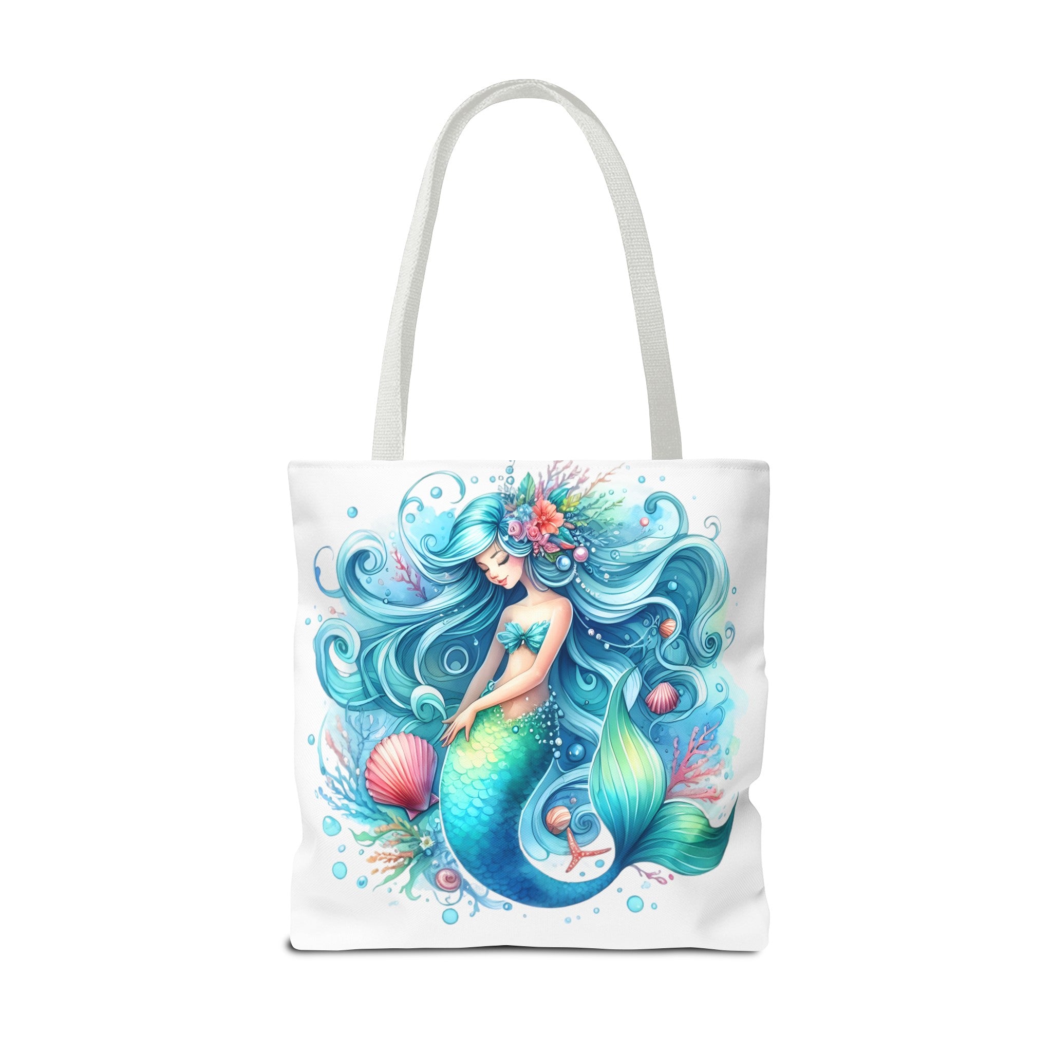 Blue sleepy mermaid Tote Bag (AOP)