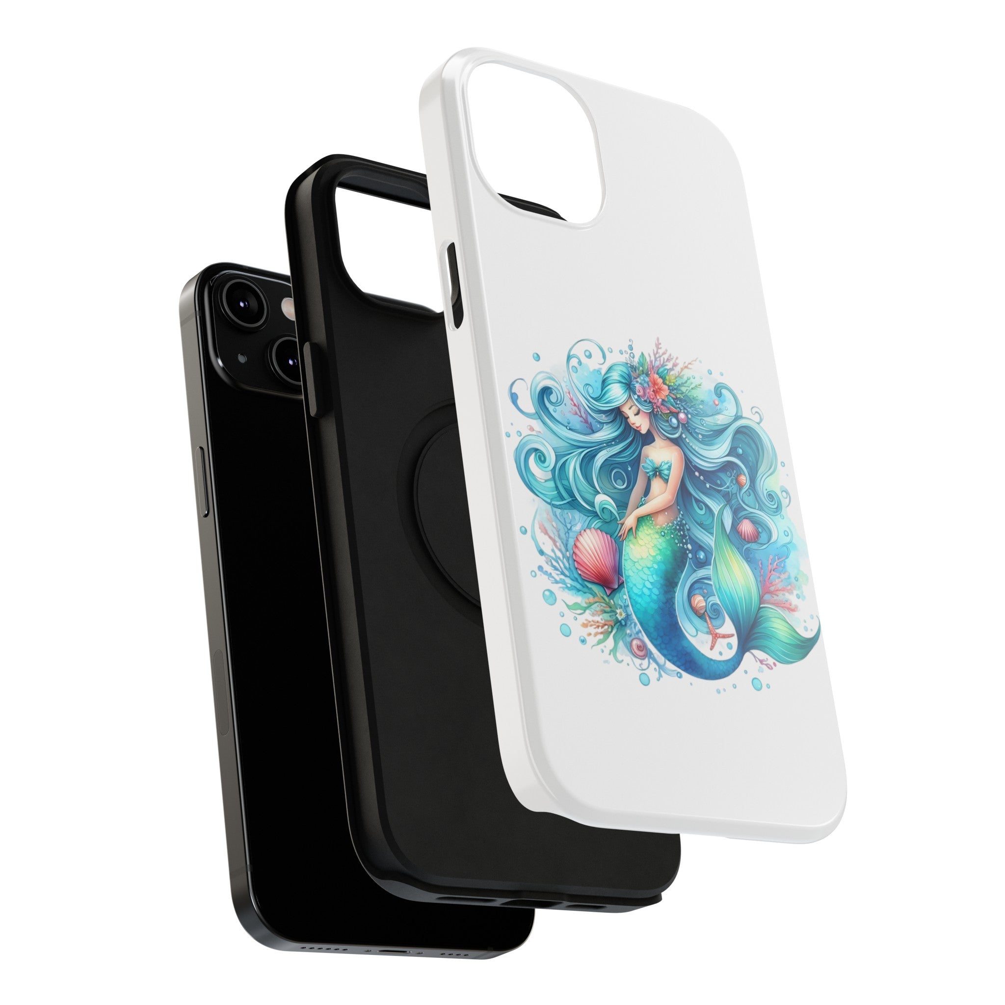 Dreamy Mermaid White Case for phone – Impact Resistant
