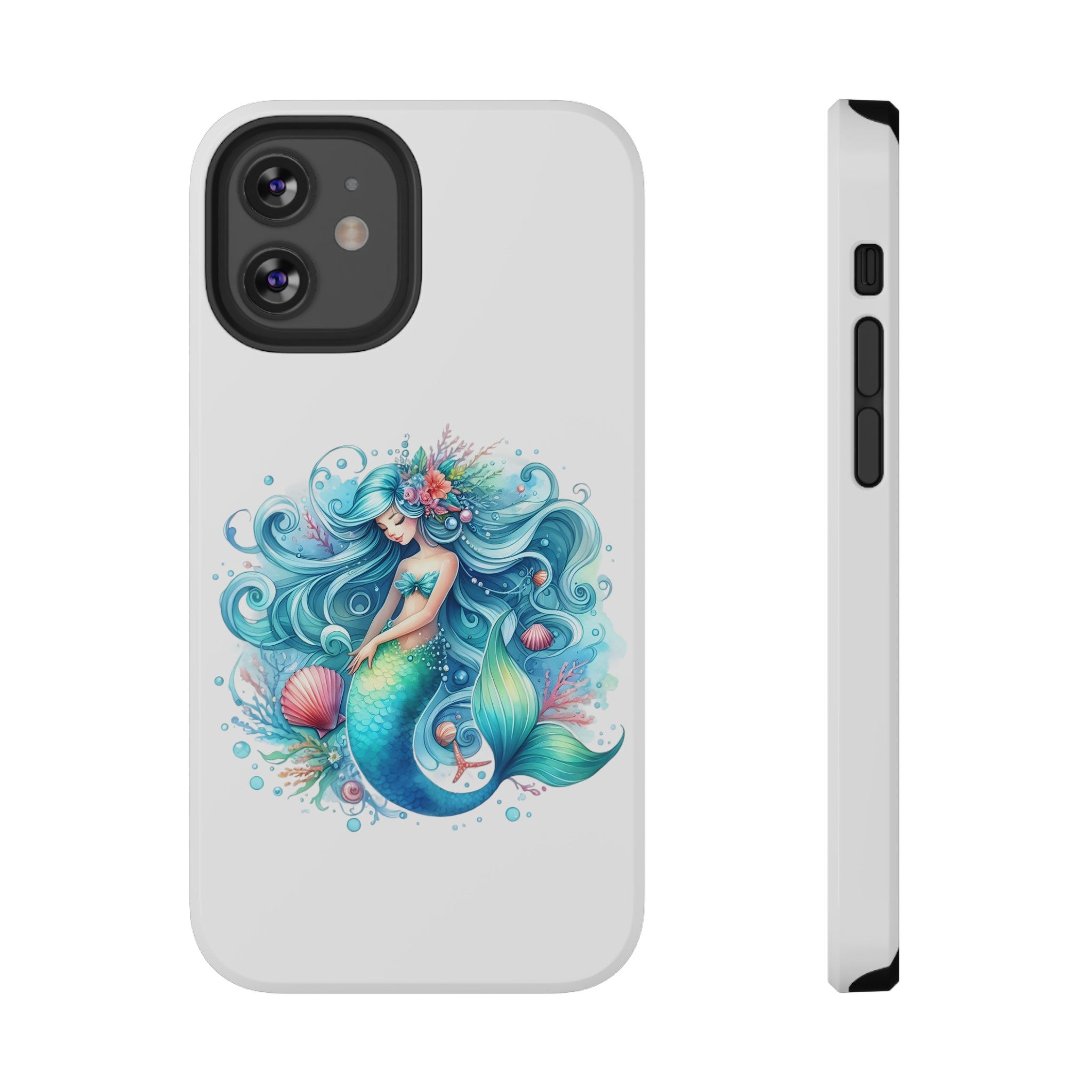 Dreamy Mermaid White Case for phone – Impact Resistant