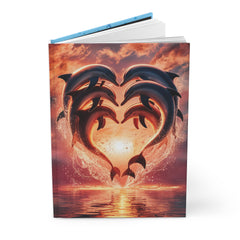 Dolphin Heart Hardcover Journal