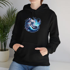 Blue Mermaid Hooded Sweatshirt Unisex Heavy Blend