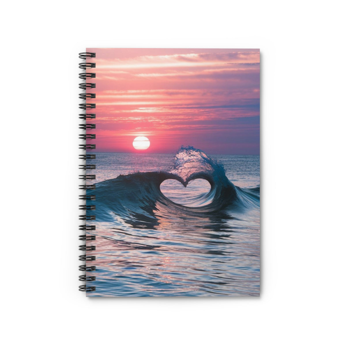 Heart Wave Sunset Notebook