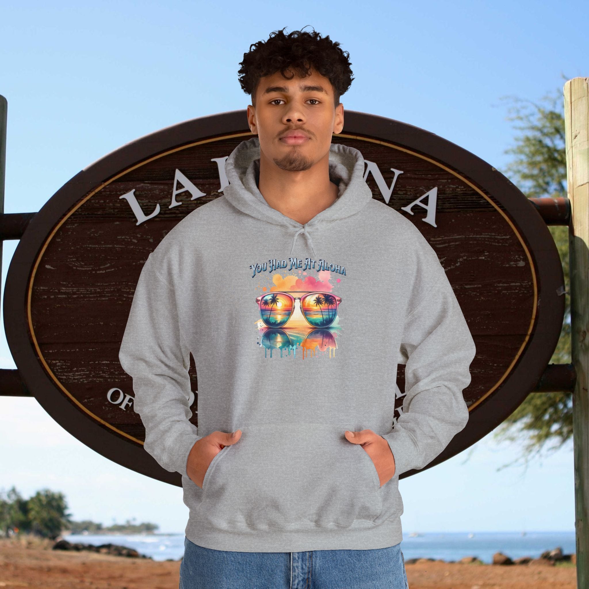 You Had Me At Aloha Hooded Sweatshirt Unisex Heavy Blend