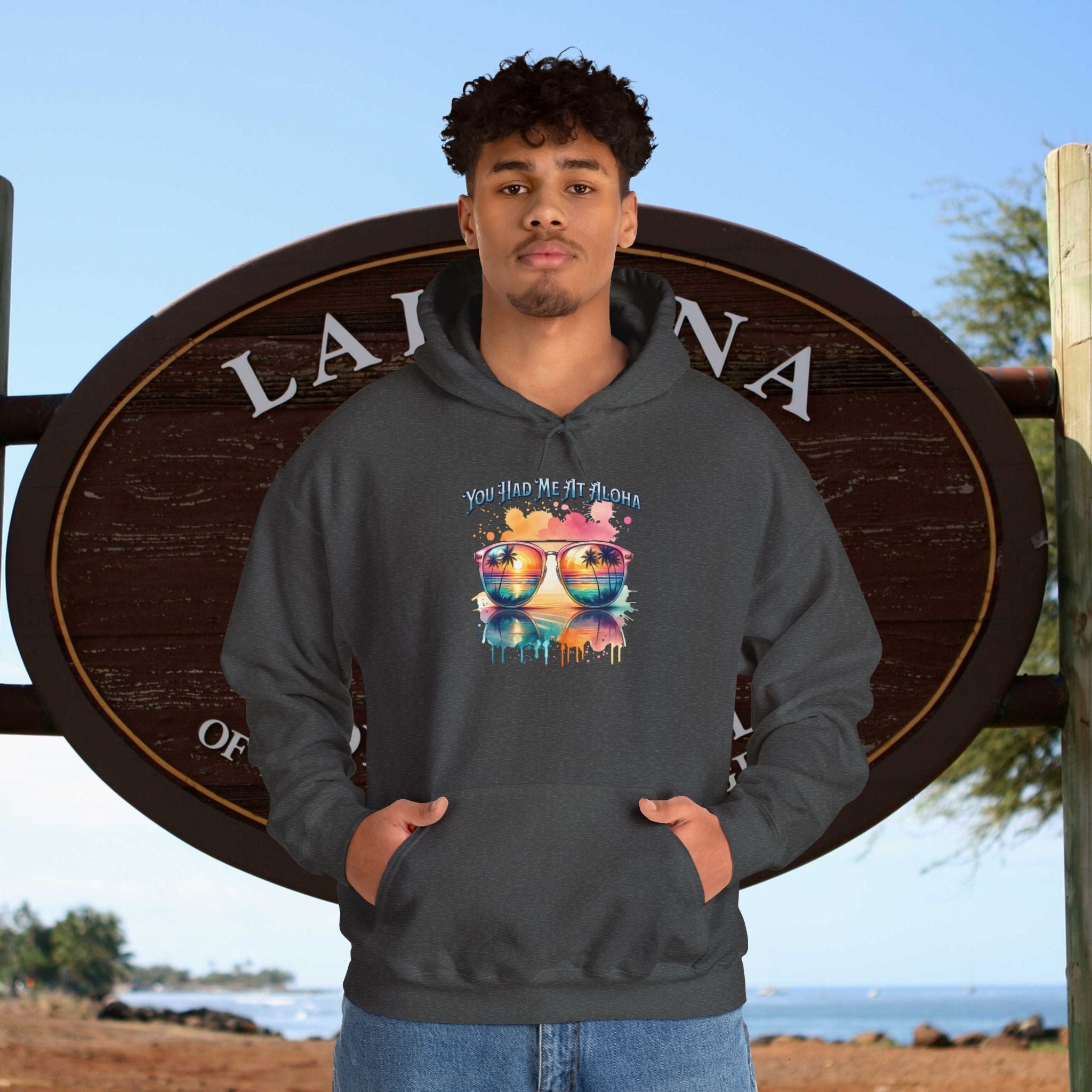 You Had Me At Aloha Hooded Sweatshirt Unisex Heavy Blend