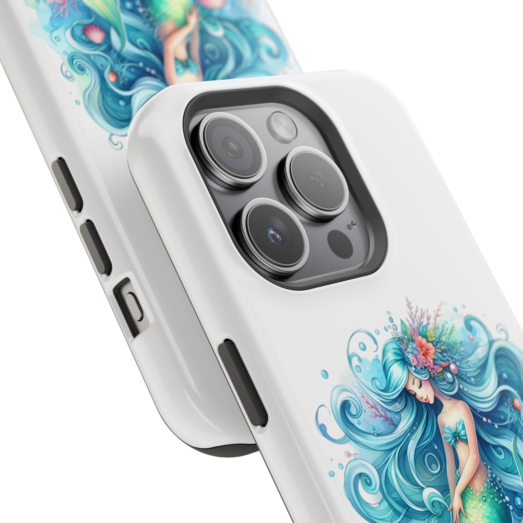 Dreamy Mermaid White Case for phone – Impact Resistant