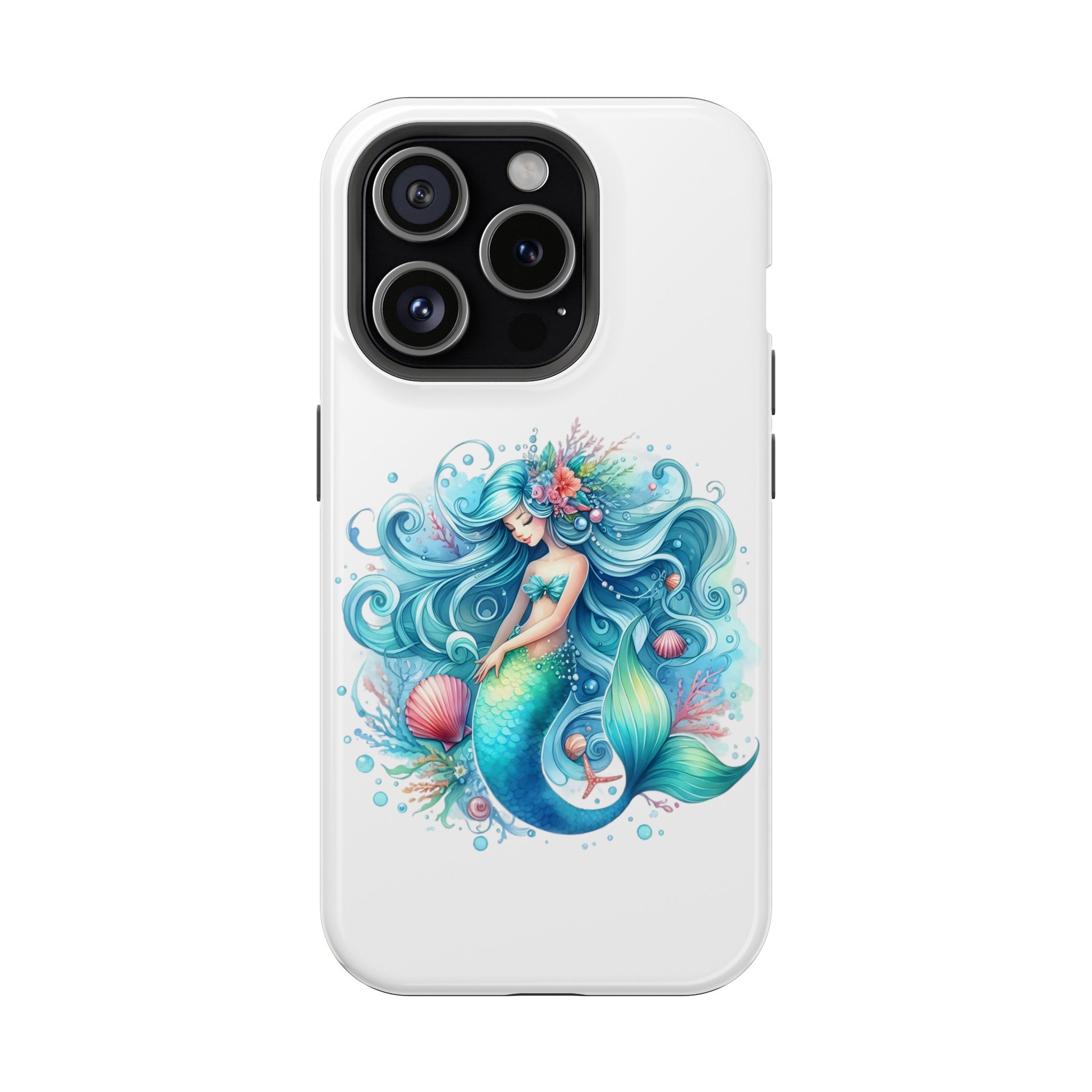 Dreamy Mermaid White Case for phone – Impact Resistant