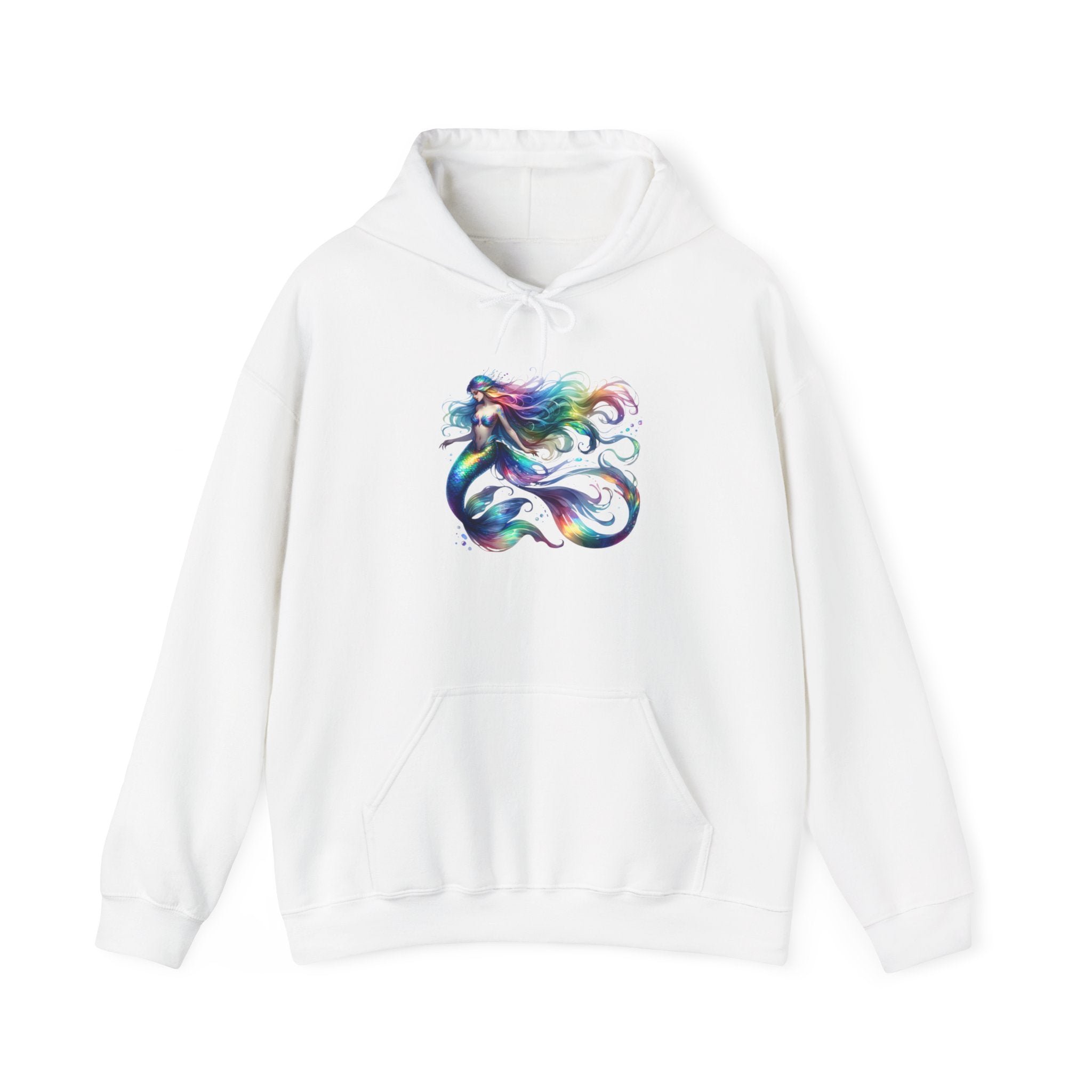 Rainbow Mermaid Hooded Sweatshirt Unisex Heavy Blend