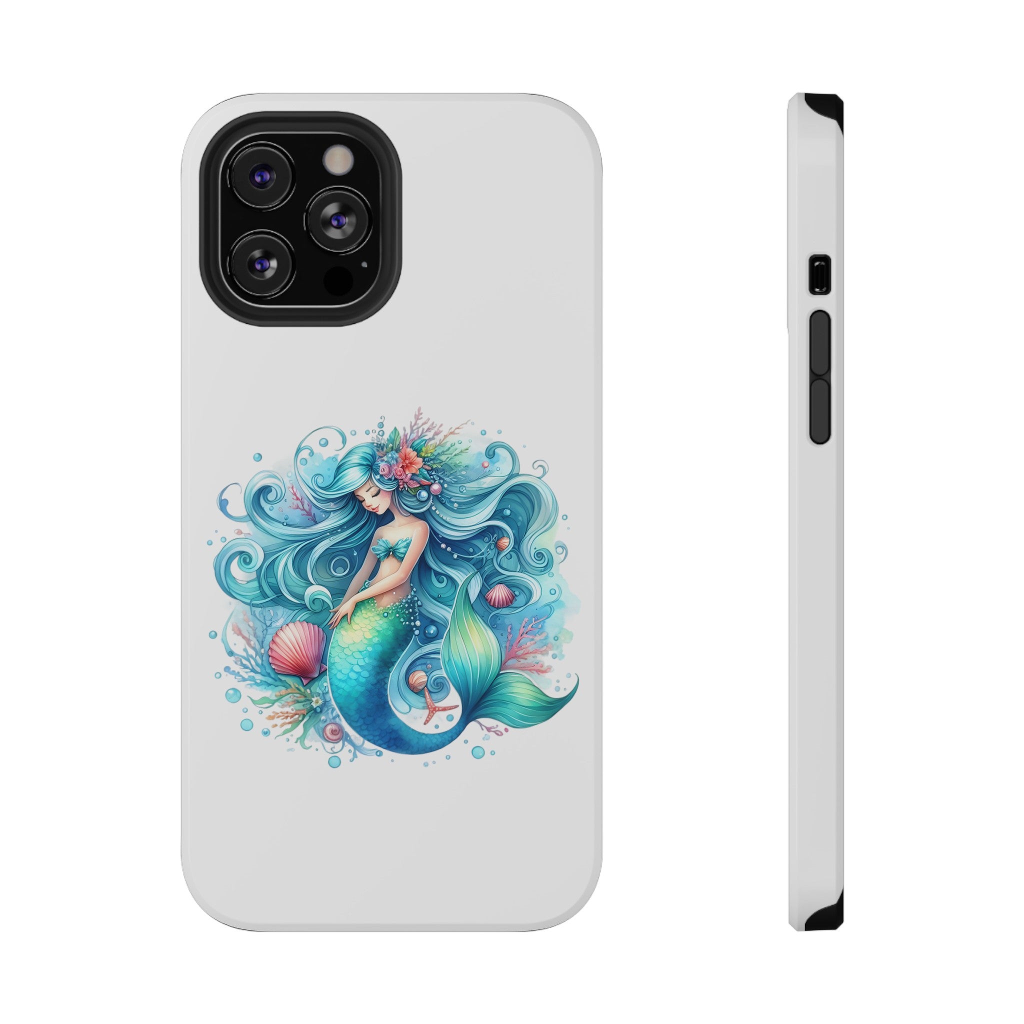 Dreamy Mermaid White Case for phone – Impact Resistant