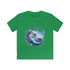 Enchanting Mermaid Kids' Black T-Shirt – Softstyle Fit