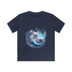Enchanting Mermaid Kids' Black T-Shirt – Softstyle Fit