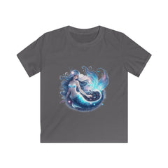Enchanting Mermaid Kids' Black T-Shirt – Softstyle Fit