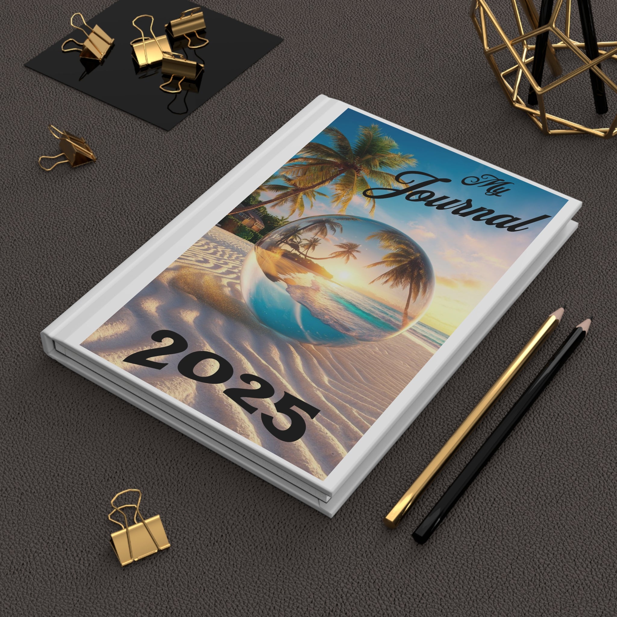 Beach design Hardcover Journal Matte