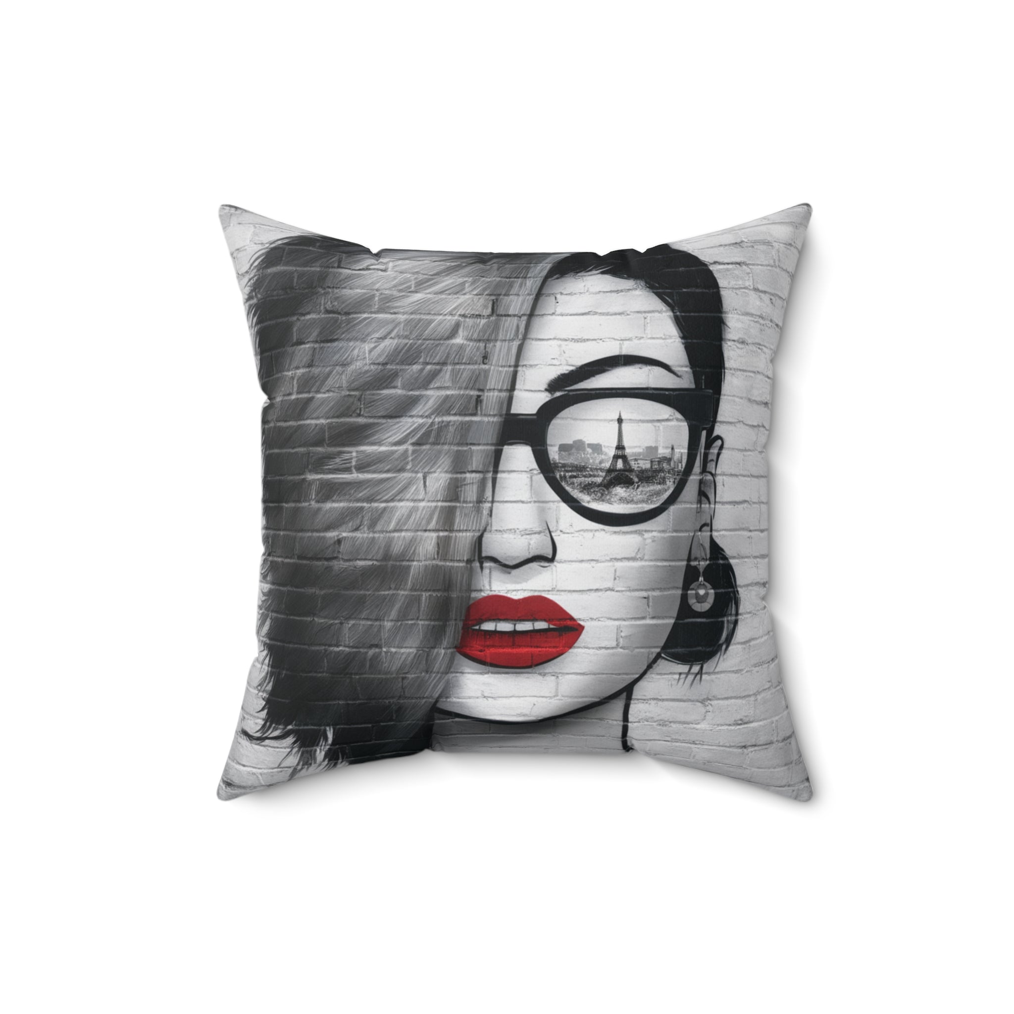 Modern Spun Polyester Square Pillow