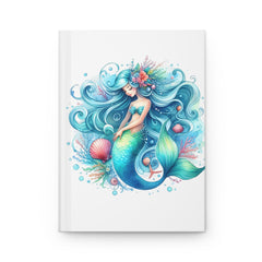 Blue mermaid Hardcover Journal Matte