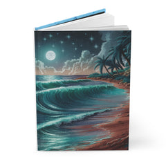 Starry Beach Hardcover Journal