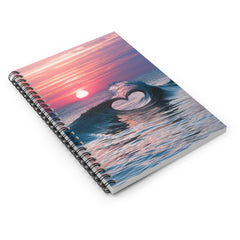 Heart Wave Sunset Notebook