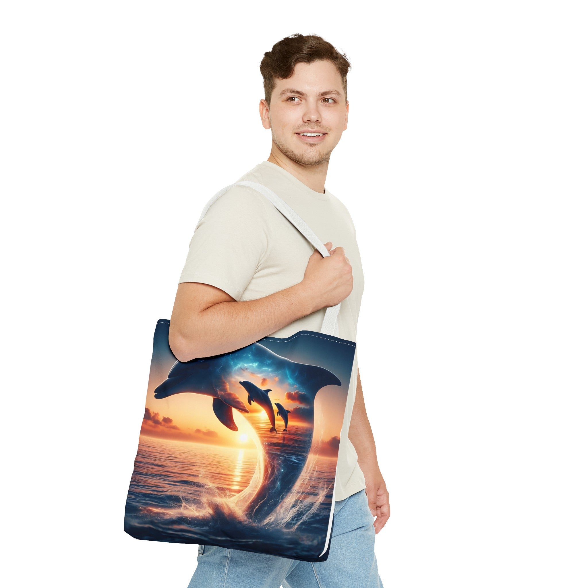 3 dolphin Tote Bag (AOP)