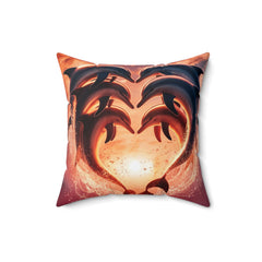 3 dolphin Spun Polyester Square Pillow