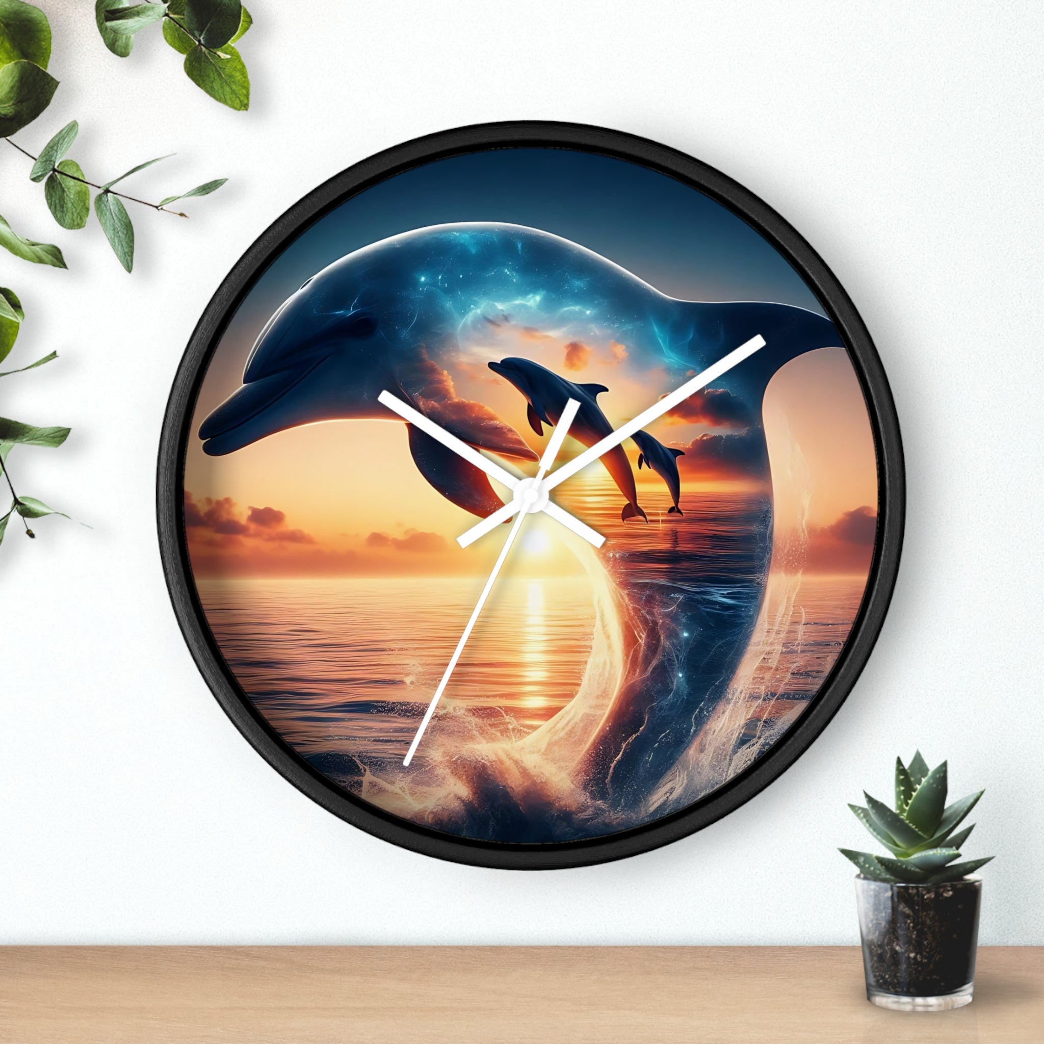 3 Dolphin Wall Clock