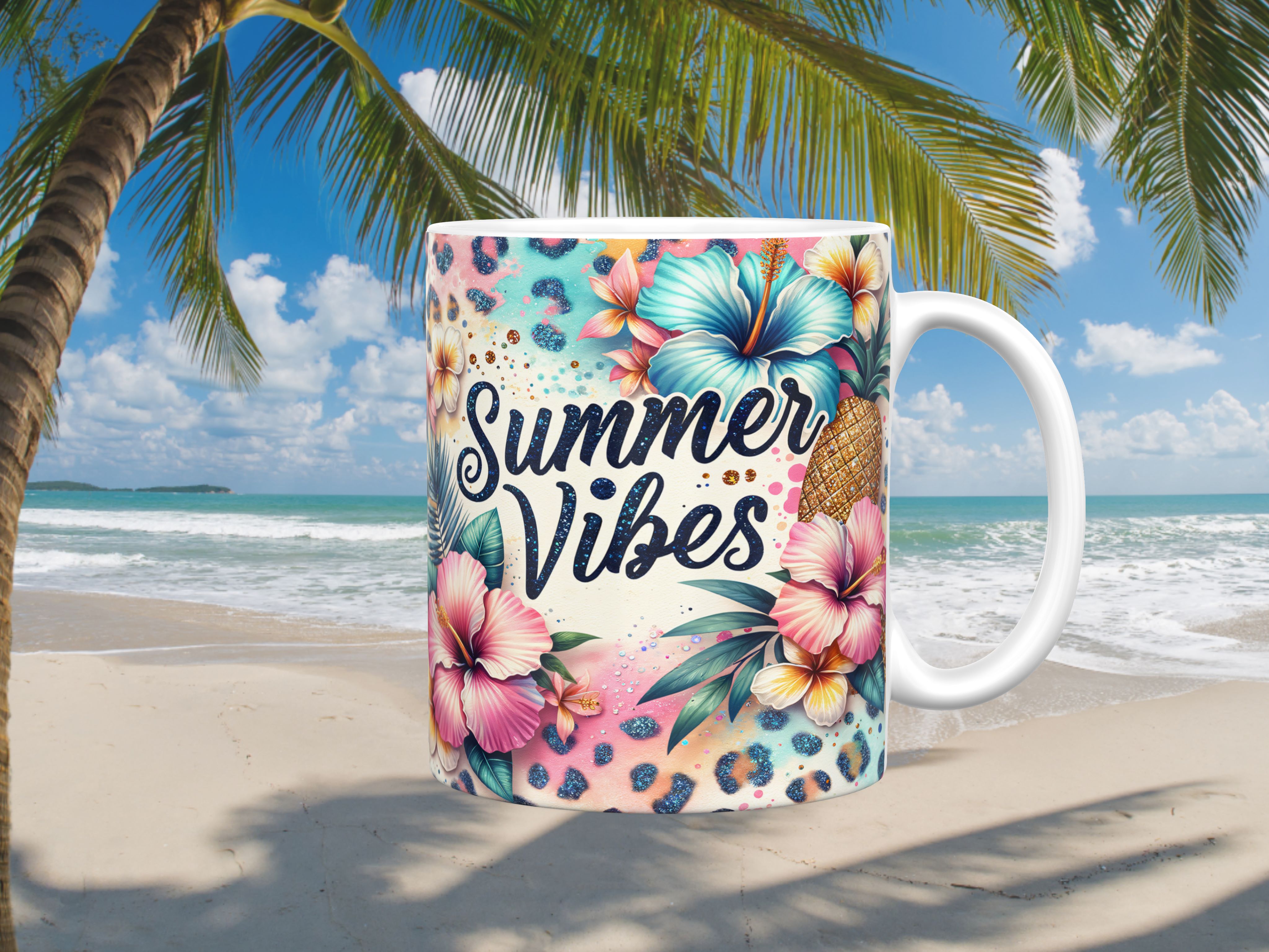 Summer Bloom Ceramic Mug, (11oz, 15oz)